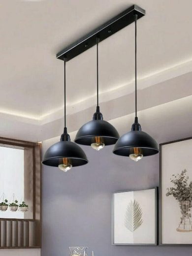 3 Light Black Ceiling Hanging Pendant Light ~5268