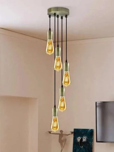Industrial Ceiling 5 light Pendant Light Fitting for staircase~ 5130