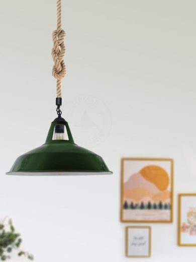 Industrial Metal 2m Hemp Rope Hanging Ceiling Pendant Light~5343