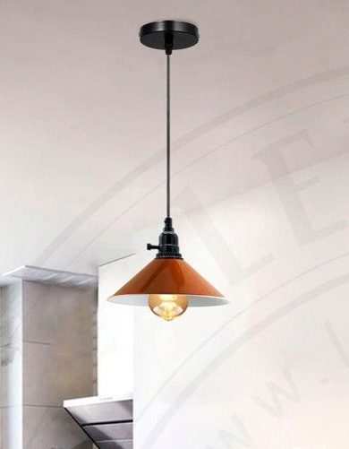 Industrial Vintage Metal Pendant Light Shade Chandelier Navy Blue LampShade~4147