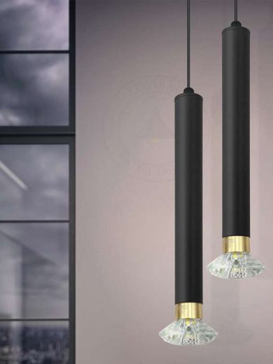 Modern Cylinder Black Long Tube Pendant Lights ~4602